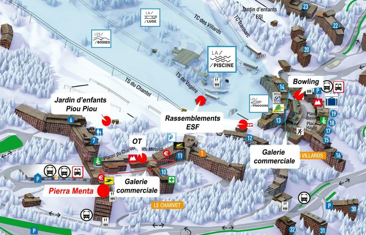 Studio Arc 1800 Skis Aux Pieds Les Arcs  ภายนอก รูปภาพ