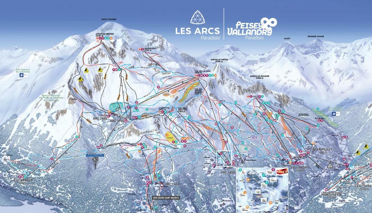 Studio Arc 1800 Skis Aux Pieds Les Arcs  ภายนอก รูปภาพ